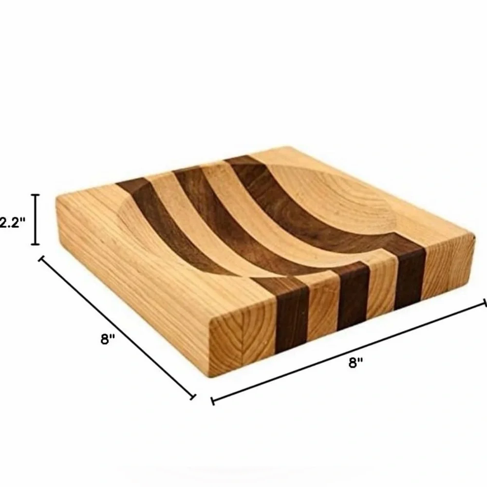 The Ulu Factory Alaska Handmade Wooden Chopping Bowl New in Wrap - Picture 6 of 6